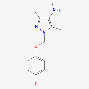 B2687186 1-[(4-fluorophenoxy)methyl]-3,5-dimethyl-1H-pyrazol-4-amine CAS No. 1006344-04-2