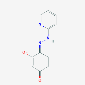molecular formula C11H8N3O2- B268720 (6E)-3-oxo-6-(pyridin-2-ylhydrazinylidene)cyclohexa-1,4-dien-1-olate 