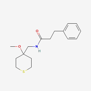 N-((4-methoxytetrahydro-2H-thiopyran-4-yl)methyl)-3-phenylpropanamide