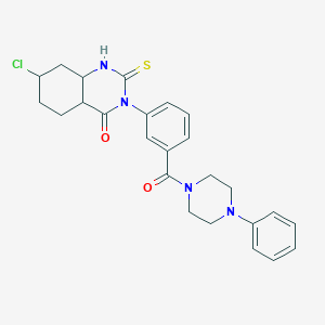 7-Chloro-3-[3-(4-phenylpiperazine-1-carbonyl)phenyl]-2-sulfanylidene-1,2,3,4-tetrahydroquinazolin-4-one
