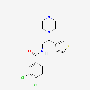 molecular formula C18H21Cl2N3OS B2687213 3,4-二氯-N-(2-(4-甲基哌嗪-1-基)-2-(噻吩-3-基)乙基)苯甲酰胺 CAS No. 946373-82-6