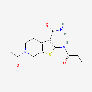 6-acetyl-2-(propanoylamino)-5,7-dihydro-4H-thieno[2,3-c]pyridine-3-carboxamide