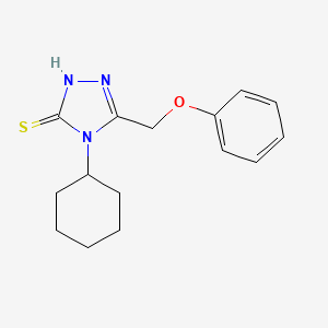 molecular formula C15H19N3OS B2687227 4-cyclohexyl-3-(phenoxymethyl)-4,5-dihydro-1H-1,2,4-triazole-5-thione CAS No. 330827-79-7