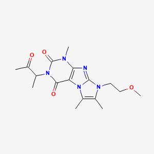 6-(2-Methoxyethyl)-4,7,8-trimethyl-2-(3-oxobutan-2-yl)purino[7,8-a]imidazole-1,3-dione
