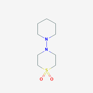 4-Piperidino-1lambda~6~,4-thiazinane-1,1-dione