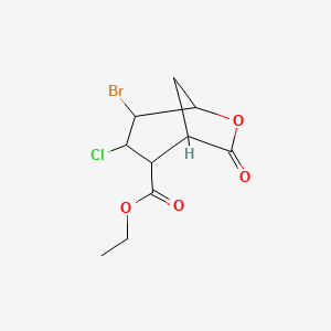 B2687260 Ethyl 4-bromo-3-chloro-7-oxo-6-oxabicyclo[3.2.1]octane-2-carboxylate CAS No. 149416-33-1