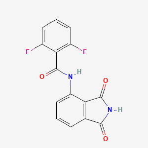 molecular formula C15H8F2N2O3 B2687263 N-(1,3-二氧杂-4-异喹啉-4-基)-2,6-二氟苯甲酰胺 CAS No. 325977-17-1