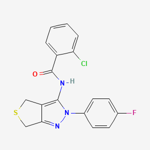 2-chloro-N-(2-(4-fluorophenyl)-4,6-dihydro-2H-thieno[3,4-c]pyrazol-3-yl)benzamide