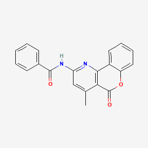molecular formula C20H14N2O3 B2687271 N-(4-methyl-5-oxo-5H-chromeno[4,3-b]pyridin-2-yl)benzamide CAS No. 851411-38-6