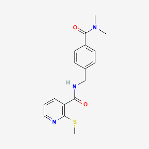 molecular formula C17H19N3O2S B2687275 N-{[4-(dimethylcarbamoyl)phenyl]methyl}-2-(methylsulfanyl)pyridine-3-carboxamide CAS No. 1111555-09-9