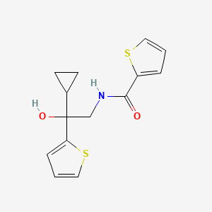 molecular formula C14H15NO2S2 B2687276 N-(2-cyclopropyl-2-hydroxy-2-(thiophen-2-yl)ethyl)thiophene-2-carboxamide CAS No. 1396887-16-3