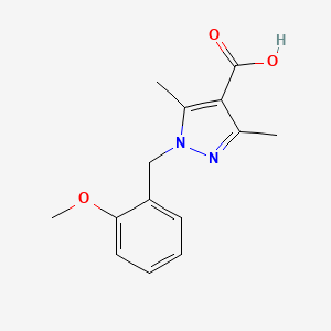 molecular formula C14H16N2O3 B2687278 1-(2-甲氧基苄基)-3,5-二甲基-1H-吡唑-4-羧酸 CAS No. 1281893-70-6