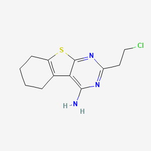 molecular formula C12H14ClN3S B2687281 2-(2-Chloroethyl)-5,6,7,8-tetrahydro[1]benzothieno[2,3-d]pyrimidin-4-amine CAS No. 879362-81-9