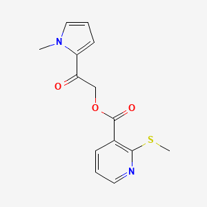 2-(1-methyl-1H-pyrrol-2-yl)-2-oxoethyl 2-(methylsulfanyl)pyridine-3-carboxylate