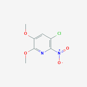 molecular formula C7H7ClN2O4 B2687291 3-Chloro-5,6-dimethoxy-2-nitropyridine CAS No. 1820718-15-7