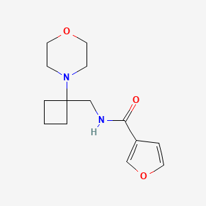 molecular formula C14H20N2O3 B2687298 N-[(1-Morpholin-4-ylcyclobutyl)methyl]furan-3-carboxamide CAS No. 2380173-67-9