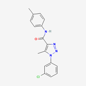 molecular formula C17H15ClN4O B2687300 1-(3-chlorophenyl)-5-methyl-N-(4-methylphenyl)-1H-1,2,3-triazole-4-carboxamide CAS No. 866846-64-2