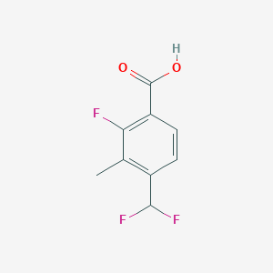 molecular formula C9H7F3O2 B2687304 4-(Difluoromethyl)-2-fluoro-3-methylbenzoic acid CAS No. 2248343-51-1