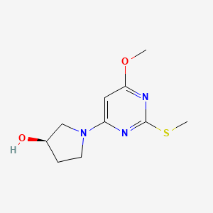 molecular formula C10H15N3O2S B2687305 (R)-1-(6-Methoxy-2-(methylthio)pyrimidin-4-yl)pyrrolidin-3-ol CAS No. 1353995-31-9