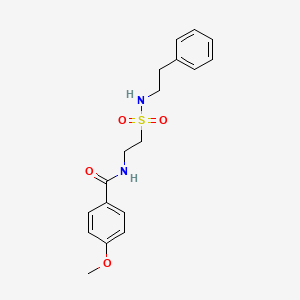 molecular formula C18H22N2O4S B2687306 4-methoxy-N-[2-(phenethylsulfamoyl)ethyl]benzamide CAS No. 899739-62-9