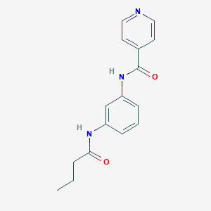 molecular formula C16H17N3O2 B268732 N-[3-(butyrylamino)phenyl]isonicotinamide 
