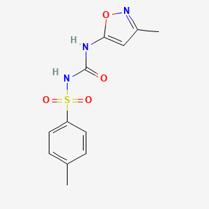 molecular formula C12H13N3O4S B2687321 3-Methyl-5-[({[(4-methylphenyl)sulfonyl]amino}carbonyl)amino]isoxazole CAS No. 866043-22-3