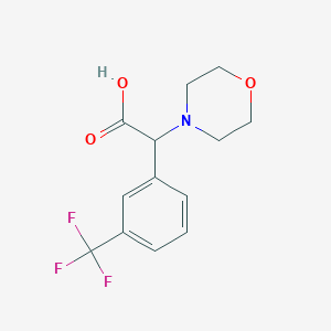 molecular formula C13H14F3NO3 B2687326 2-Morpholino-2-(3-(trifluoromethyl)phenyl)acetic acid CAS No. 1218621-71-6