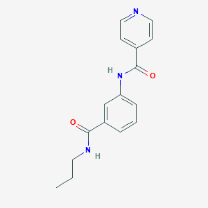 molecular formula C16H17N3O2 B268733 N-{3-[(propylamino)carbonyl]phenyl}isonicotinamide 