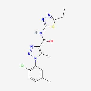 1-(2-chloro-5-methylphenyl)-N-(5-ethyl-1,3,4-thiadiazol-2-yl)-5-methyl-1H-1,2,3-triazole-4-carboxamide