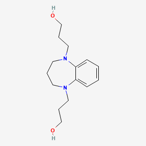 molecular formula C15H24N2O2 B2687345 3-[5-(3-hydroxypropyl)-2,3,4,5-tetrahydro-1H-1,5-benzodiazepin-1-yl]propan-1-ol CAS No. 1436121-30-0