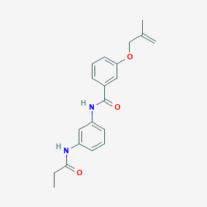 molecular formula C20H22N2O3 B268735 3-[(2-methyl-2-propenyl)oxy]-N-[3-(propionylamino)phenyl]benzamide 