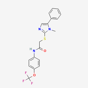 2-((1-methyl-5-phenyl-1H-imidazol-2-yl)thio)-N-(4-(trifluoromethoxy)phenyl)acetamide