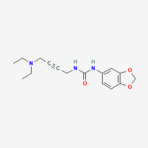 molecular formula C16H21N3O3 B2687356 1-(Benzo[d][1,3]dioxol-5-yl)-3-(4-(diethylamino)but-2-yn-1-yl)urea CAS No. 1396814-07-5