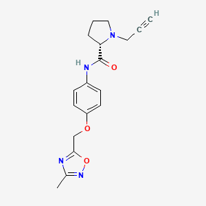 (2S)-N-{4-[(3-methyl-1,2,4-oxadiazol-5-yl)methoxy]phenyl}-1-(prop-2-yn-1-yl)pyrrolidine-2-carboxamide