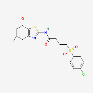 4-((4-chlorophenyl)sulfonyl)-N-(5,5-dimethyl-7-oxo-4,5,6,7-tetrahydrobenzo[d]thiazol-2-yl)butanamide