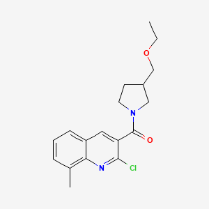 2-Chloro-3-[3-(ethoxymethyl)pyrrolidine-1-carbonyl]-8-methylquinoline