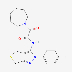 2-(azepan-1-yl)-N-[2-(4-fluorophenyl)-4,6-dihydrothieno[3,4-c]pyrazol-3-yl]-2-oxoacetamide