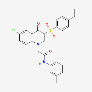 2-(6-chloro-3-((4-ethylphenyl)sulfonyl)-4-oxoquinolin-1(4H)-yl)-N-(m-tolyl)acetamide