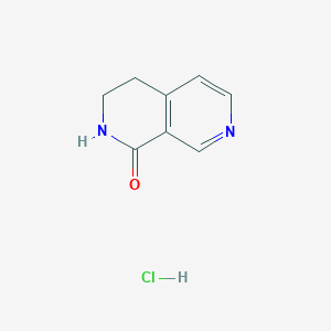 molecular formula C8H9ClN2O B2687367 3,4-二氢-2H-2,7-萘啉-1-酮；盐酸盐 CAS No. 2305254-90-2