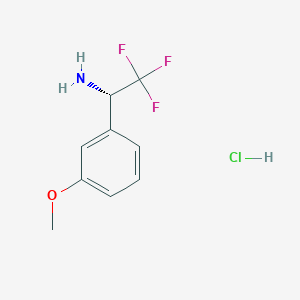 molecular formula C9H11ClF3NO B2687374 (S)-2,2,2-Trifluoro-1-(3-methoxyphenyl)ethanamine hydrochloride CAS No. 2222471-40-9
