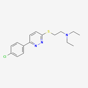 molecular formula C16H20ClN3S B2687376 2-[6-(4-chlorophenyl)pyridazin-3-yl]sulfanyl-N,N-diethylethanamine CAS No. 899968-45-7