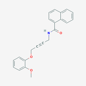 molecular formula C22H19NO3 B2687378 N-(4-(2-methoxyphenoxy)but-2-yn-1-yl)-1-naphthamide CAS No. 1421517-04-5