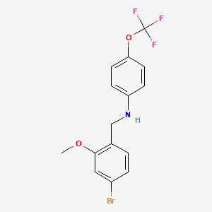 molecular formula C15H13BrF3NO2 B2687402 N-(4-bromo-2-methoxybenzyl)-4-(trifluoromethoxy)aniline CAS No. 306732-01-4
