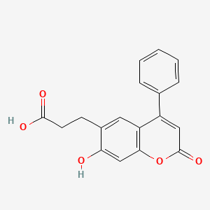 molecular formula C18H14O5 B2687407 3-(7-hydroxy-2-oxo-4-phenyl-2H-chromen-6-yl)propanoic acid CAS No. 1146917-65-8