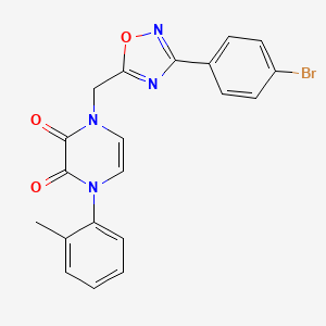 1-((3-(4-Bromophenyl)-1,2,4-oxadiazol-5-yl)methyl)-4-(o-tolyl)-1,4-dihydropyrazine-2,3-dione