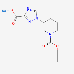 sodium 1-{1-[(tert-butoxy)carbonyl]piperidin-3-yl}-1H-1,2,4-triazole-3-carboxylate