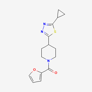 (4-(5-Cyclopropyl-1,3,4-thiadiazol-2-yl)piperidin-1-yl)(furan-2-yl)methanone