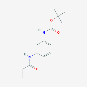 molecular formula C14H20N2O3 B268744 Tert-butyl 3-(propionylamino)phenylcarbamate 