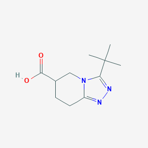 molecular formula C11H17N3O2 B2687440 3-Tert-butyl-5,6,7,8-tetrahydro-[1,2,4]triazolo[4,3-a]pyridine-6-carboxylic acid CAS No. 1528480-28-5