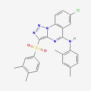 molecular formula C25H22ClN5O2S B2687441 7-氯-N-(2,4-二甲基苯基)-3-[(3,4-二甲基苯基)磺酰][1,2,3]三唑并[1,5-a]喹唑啉-5-胺 CAS No. 893787-92-3
